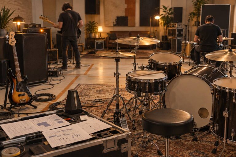 Basso e batteria in un tributo AC/DC: cosa cambia dal vivo