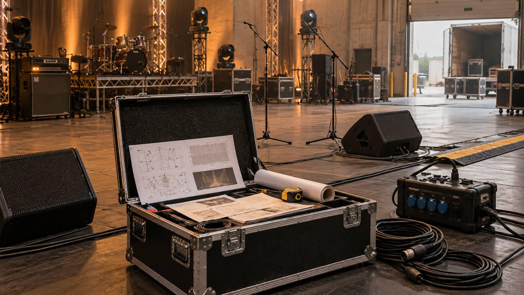 Illustration éditoriale du sujet : Palco, corrente e backline: cosa deve fornire chi ospita