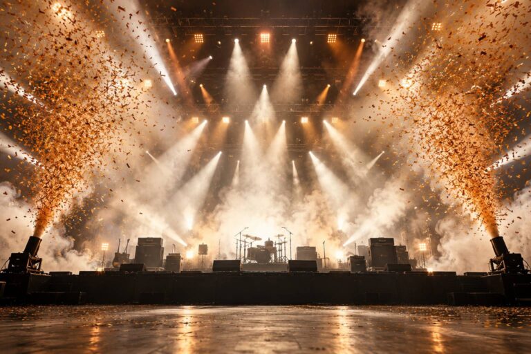 Cannoni scenici in un tributo AC/DC: cosa sono e cosa richiedono